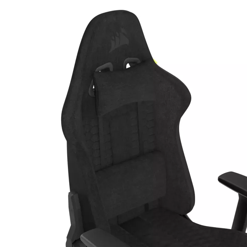 Corsair TC100 RELAXED asiento acolchado negro respaldo 59,5x81 cm