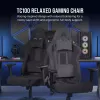 Corsair TC100 RELAXED asiento acolchado negro respaldo 59,5x81 cm