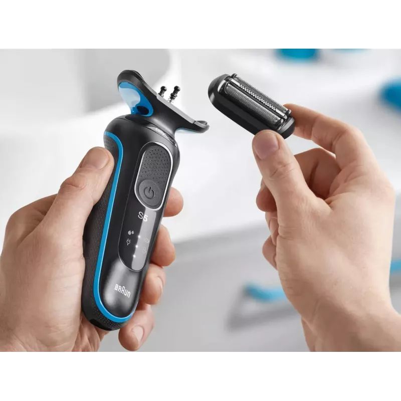 Braun 51-B1000s afeitadora de lámina negro, azul