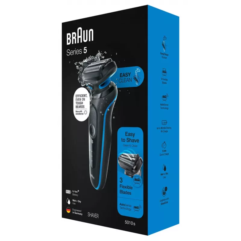 Braun 51-B1000s afeitadora de lámina negro, azul