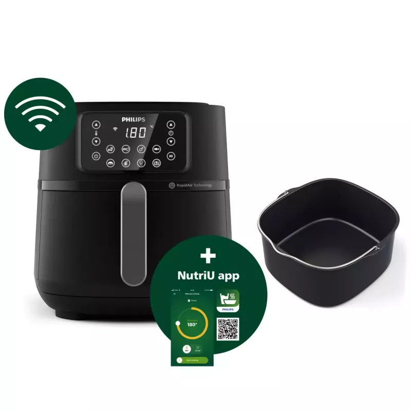 Freidora de aire Philips HD9285/93 5000 Series XXL Connected, 7,2 L, 2000 W, 16 programas