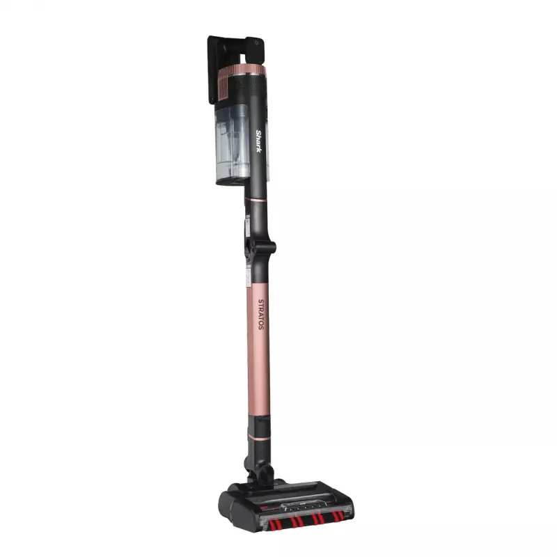Aspirador de escoba 2 en 1 Shark Stratos, sin bolsa, a batería, 60 min. de autonomía, cepillo motorizado, boquilla para juntas, base de carga