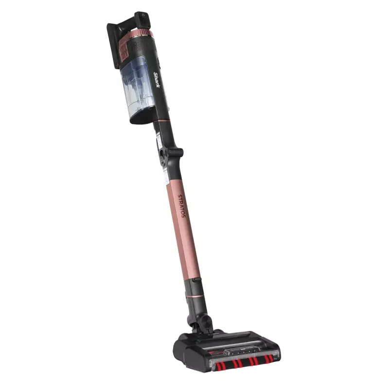 Aspirador de escoba 2 en 1 Shark Stratos, sin bolsa, a batería, 60 min. de autonomía, cepillo motorizado, boquilla para juntas, base de carga