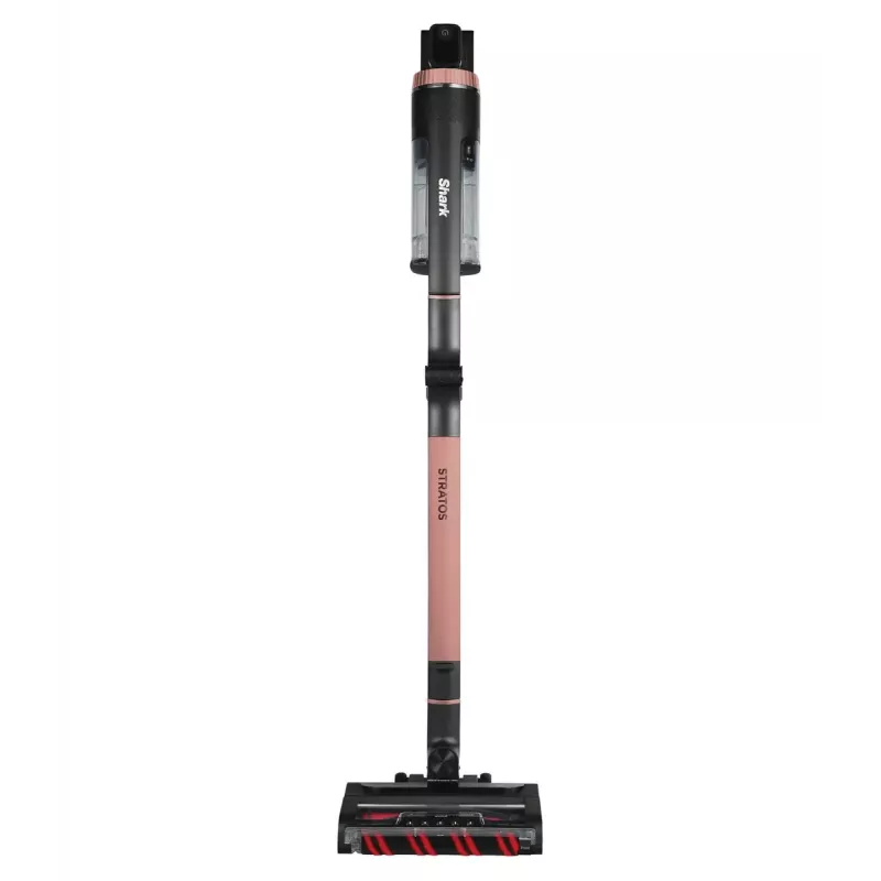 Aspirador de escoba 2 en 1 Shark Stratos, sin bolsa, a batería, 60 min. de autonomía, cepillo motorizado, boquilla para juntas, base de carga