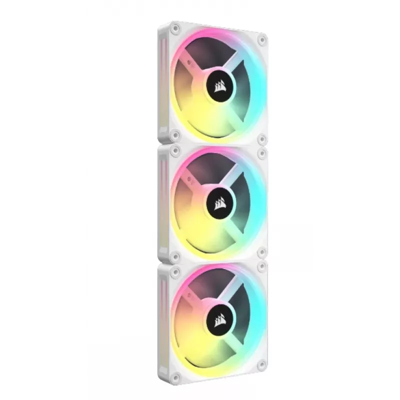 CORSAIR Qx RGB Series Icue Link Qx120 RGB White kit de expansión de ventilador RGB de 120 mm con cúpula magnética
