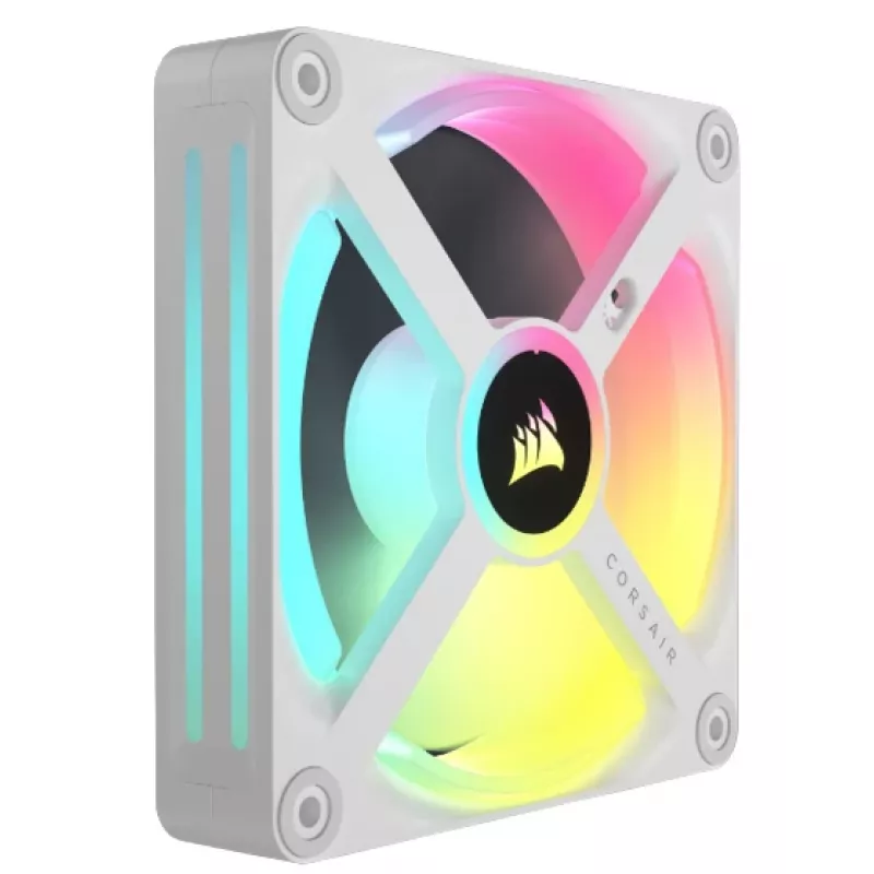 CORSAIR Qx RGB Series Icue Link Qx120 RGB White kit de expansión de ventilador RGB de 120 mm con cúpula magnética