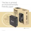 CLUB3D International Travel Charger 140W tecnología GaN, cuatro puertos USB Type-A (1x) y -C (3x), compatible con PPS + Power Delivery (PD) 3.1