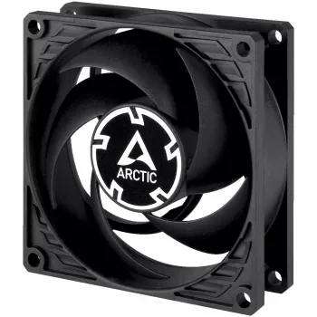 Ventilador de 80 mm Arctic P8 Max High-Performance PWM, 80 mm de diámetro, negro, 67,96 m³/h flujo de aire, 0,6 Sone