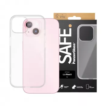 PanzerGlass SAFE. by ® Funda TPU Transparente iPhone 15, Funda, Apple, Apple - iPhone 15, Transparente