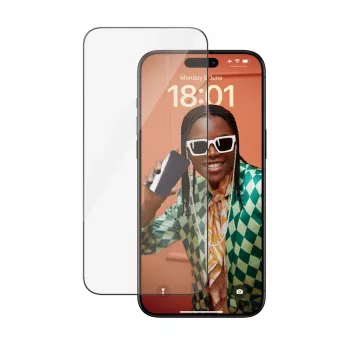 PanzerGlass ® Protector de pantalla iPhone 15 Pro Max | Ultra-Wide Fit con EasyAligner