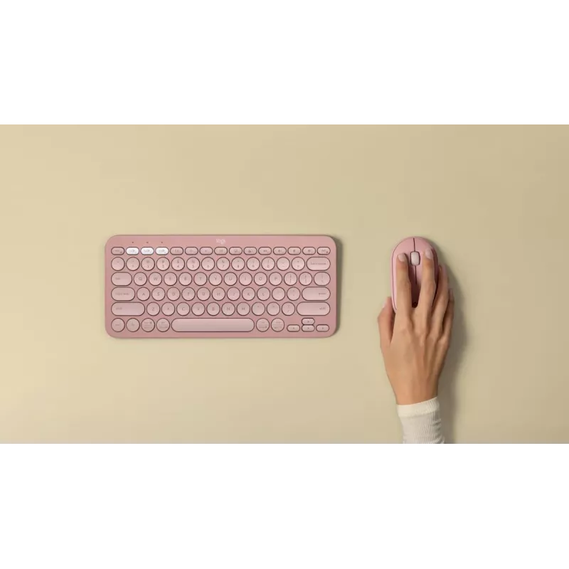 LOGITECH Pebble 2 M350s Ratón óptico inalámbrico rosa