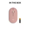 LOGITECH Pebble 2 M350s Ratón óptico inalámbrico rosa