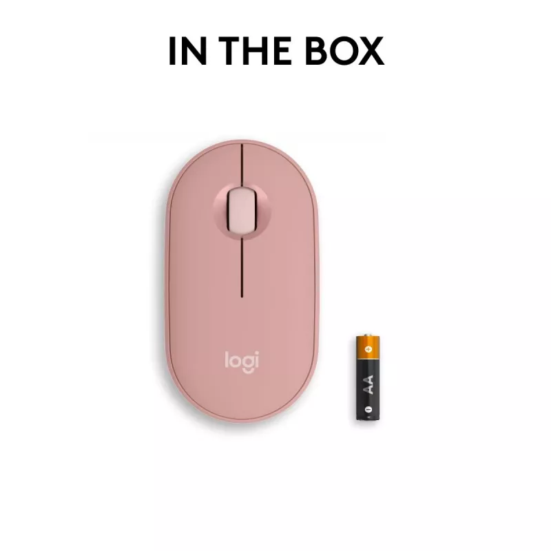 LOGITECH Pebble 2 M350s Ratón óptico inalámbrico rosa
