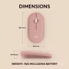 LOGITECH Pebble 2 M350s Ratón óptico inalámbrico rosa
