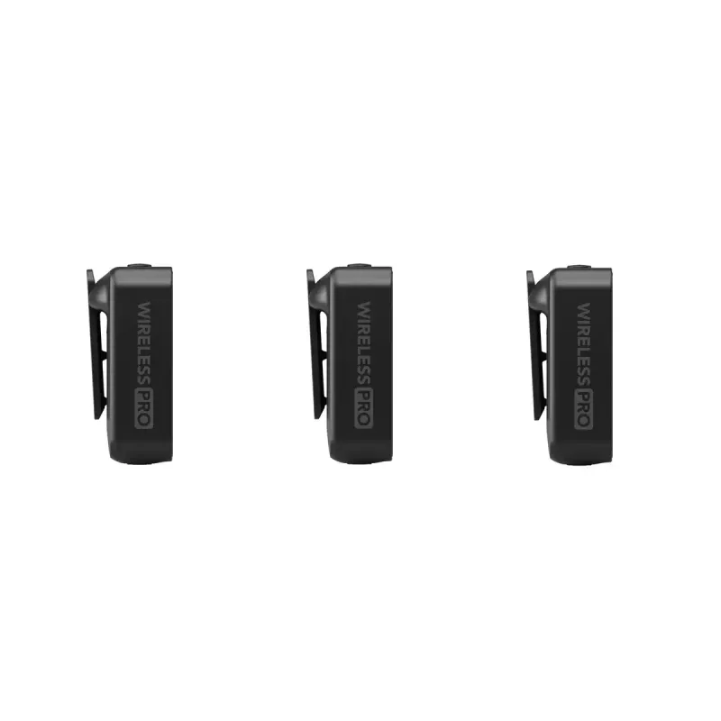 Sistema de micrófono lavalier inalámbrico RØDE Wireless PRO — lavalier omnidireccional, 20–20.000 Hz, batería de 7 h, alcance de 260 m