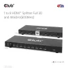 Splitter HDMI™ CLUB3D de 1 a 8 Full 3D y 4K60Hz (600MHz)