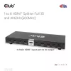 Splitter HDMI™ CLUB3D de 1 a 8 Full 3D y 4K60Hz (600MHz)
