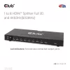 Splitter HDMI™ CLUB3D de 1 a 8 Full 3D y 4K60Hz (600MHz)