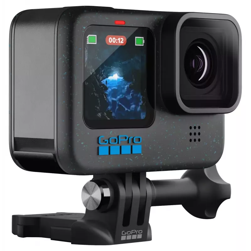Cámara de acción GoPro HERO12 Black — 5K Ultra HD, 240 fps, 27 MP CMOS, 177° de campo de visión, LCD, MicroSD, Wi-Fi
