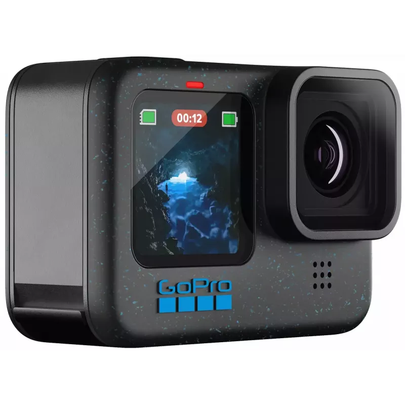 Cámara de acción GoPro HERO12 Black — 5K Ultra HD, 240 fps, 27 MP CMOS, 177° de campo de visión, LCD, MicroSD, Wi-Fi