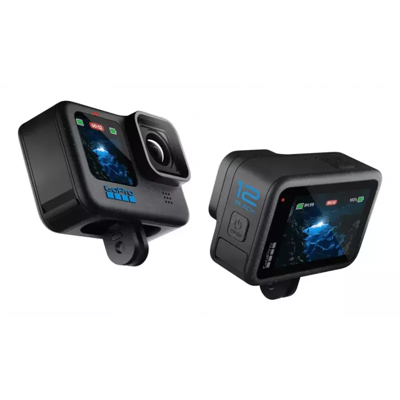 Cámara de acción GoPro HERO12 Black — 5K Ultra HD, 240 fps, 27 MP CMOS, 177° de campo de visión, LCD, MicroSD, Wi-Fi