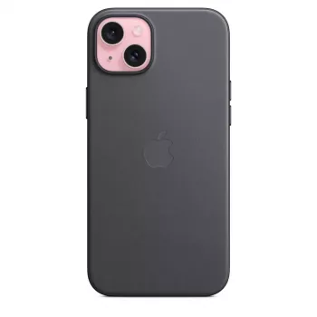 Funda APPLE FineWoven con MagSafe para iPhone 15 Plus Negro