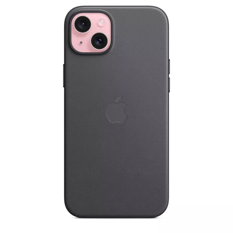 Funda APPLE FineWoven con MagSafe para iPhone 15 Plus Negro