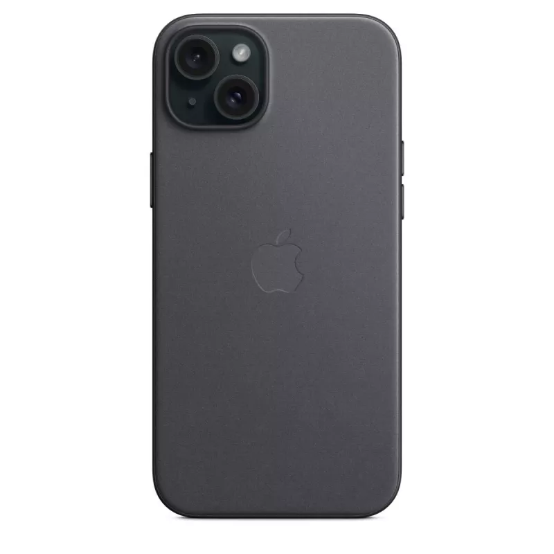 Funda APPLE FineWoven con MagSafe para iPhone 15 Plus Negro