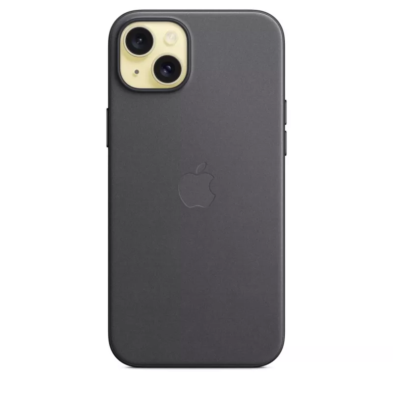 Funda APPLE FineWoven con MagSafe para iPhone 15 Plus Negro