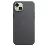 Funda APPLE FineWoven con MagSafe para iPhone 15 Plus Negro