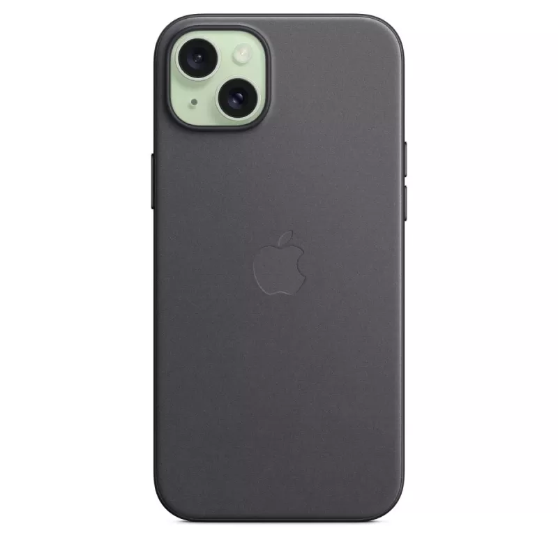 Funda APPLE FineWoven con MagSafe para iPhone 15 Plus Negro