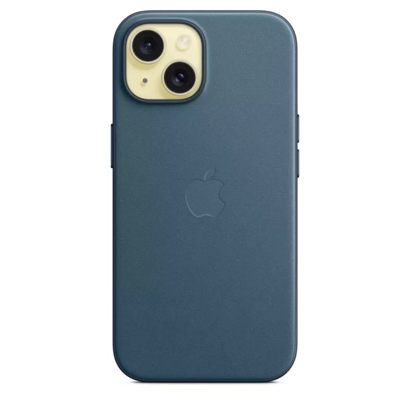 Funda APPLE FineWoven con MagSafe iPhone 15 Pacific Blue