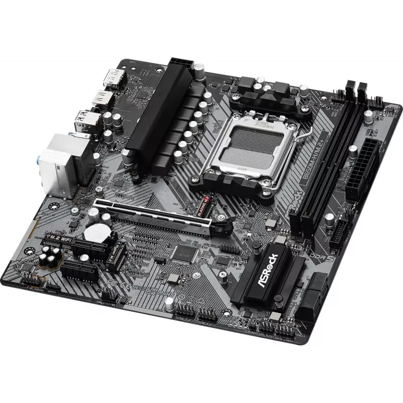 Placa base ASRock B650M-H/M.2+ AM5 AMD B650 2 X DDR5 1 X HDMI 2.1 Tmds/frl 8g compatible 1 X DisplayPort 1.4 con DSC mATX