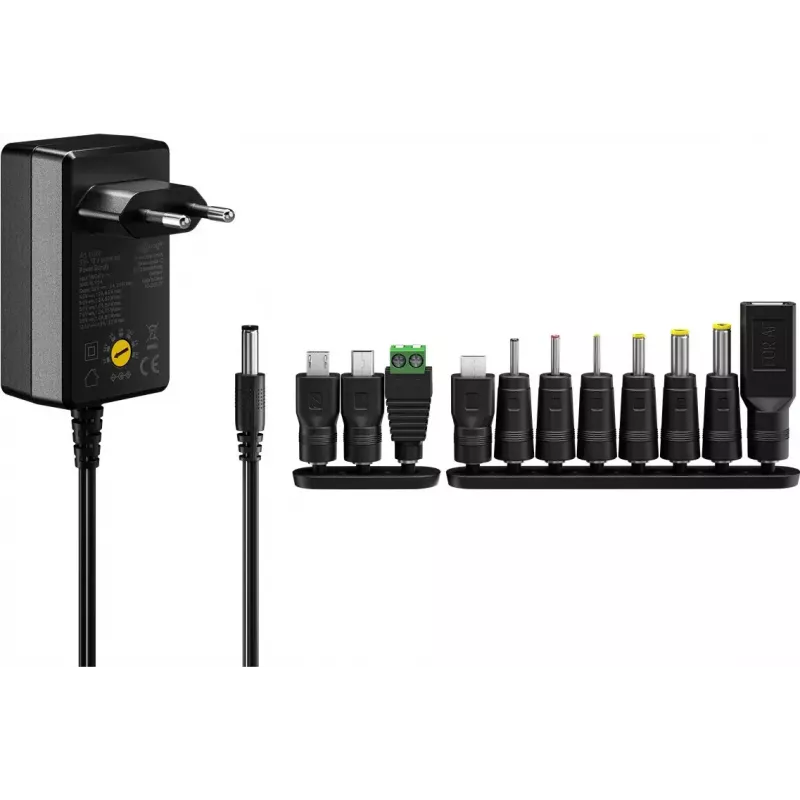 Adaptador de CA Goobay 64568 Universal Negro 12V 2.25A 1.8m