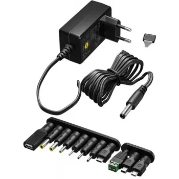 Adaptador de CA Goobay 64568 Universal Negro 12V 2.25A 1.8m