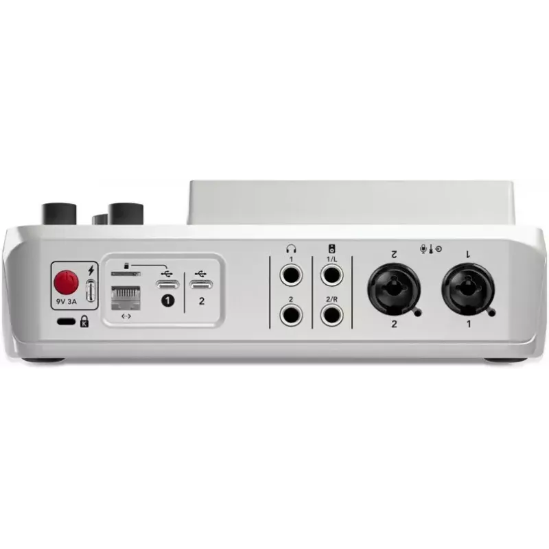Interfaz de audio Rode RodeCaster Duo blanco – Consola de podcasting USB de 2 canales con mezclador y previos
