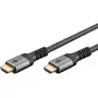 Goobay Cable HDMI 1m Tipo A macho a macho 18 Gbit/s Gris