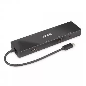 CLUB3D USB3.2 Gen2 Type-C, dock portátil 6 en 1 de doble pantalla con vídeo USB Type-C 4K60Hz