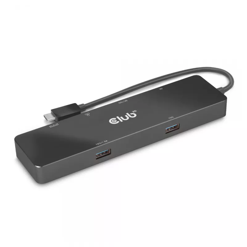 CLUB3D USB3.2 Gen2 Type-C, dock portátil 6 en 1 de doble pantalla con vídeo USB Type-C 4K60Hz