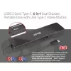 CLUB3D USB3.2 Gen2 Type-C, dock portátil 6 en 1 de doble pantalla con vídeo USB Type-C 4K60Hz