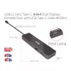 CLUB3D USB3.2 Gen2 Type-C, dock portátil 6 en 1 de doble pantalla con vídeo USB Type-C 4K60Hz