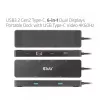 CLUB3D USB3.2 Gen2 Type-C, dock portátil 6 en 1 de doble pantalla con vídeo USB Type-C 4K60Hz