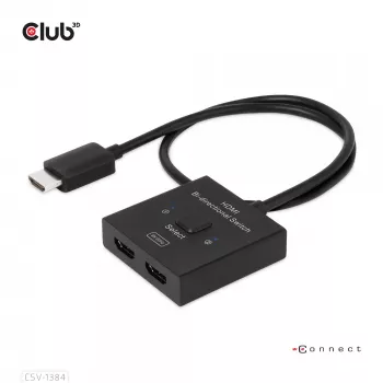 CLUB3D Switch bidireccional HDMI 2 en 1 8K60Hz 4K120Hz CSV-1384