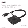 CLUB3D Switch bidireccional HDMI 2 en 1 8K60Hz 4K120Hz CSV-1384