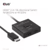CLUB3D Switch bidireccional HDMI 2 en 1 8K60Hz 4K120Hz CSV-1384