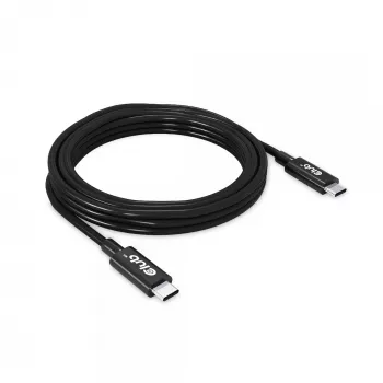 CLUB3D Cable bidireccional USB4 Gen3x2 Type-C 8K60Hz o 4K120Hz, datos 40Gbps, PD 240W(48V/5A) EPR M/M 3m / 9.84ft