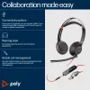 HP Poly Blackwire 5220 auriculares estéreo USB-C + conector jack de 3,5 mm + adaptador USB-C/A