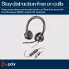 HP Poly Blackwire 8225 auriculares estéreo USB-C certificados para Microsoft Teams + adaptador USB-C/A