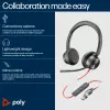 HP Poly Blackwire 8225 auriculares estéreo USB-C certificados para Microsoft Teams + adaptador USB-C/A