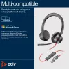 HP Poly Blackwire 8225 auriculares estéreo USB-C certificados para Microsoft Teams + adaptador USB-C/A
